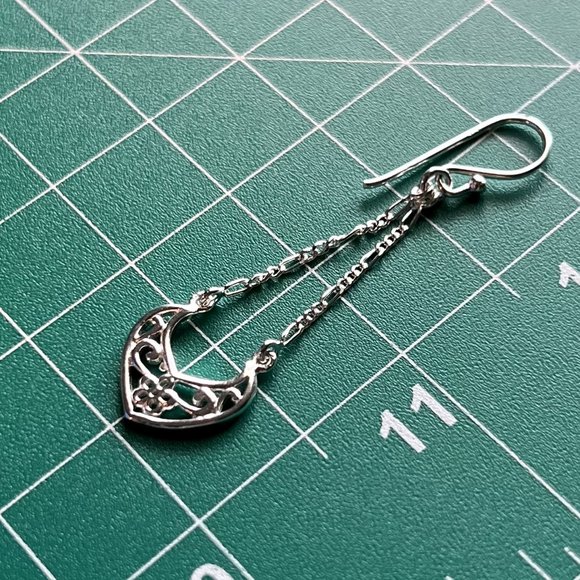 New Genuine 925 Sterling Silver Chain Drop French Wire Earrings Gift Box - Picture 2 of 8